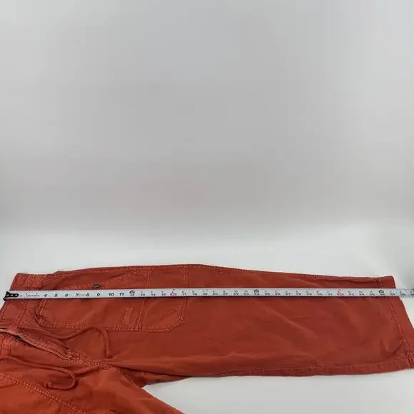 Free People Mohave Safari Pants Size 10 Rust Orange Cargo Drawstring Casual - Picture 10 of 10